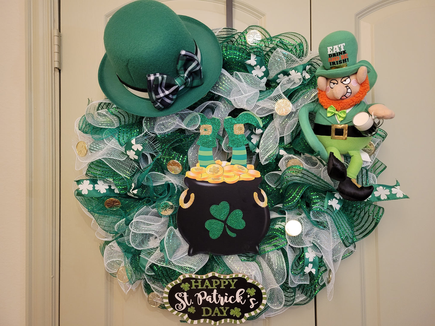 St. Patricks Day Leprechaun Wreath